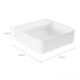 Cuba De Apoio Quadrada Com Mesa Slim Branco Deca 40cm - 672eabbe-ea2e-4ab1-b72b-c688ddc42f76
