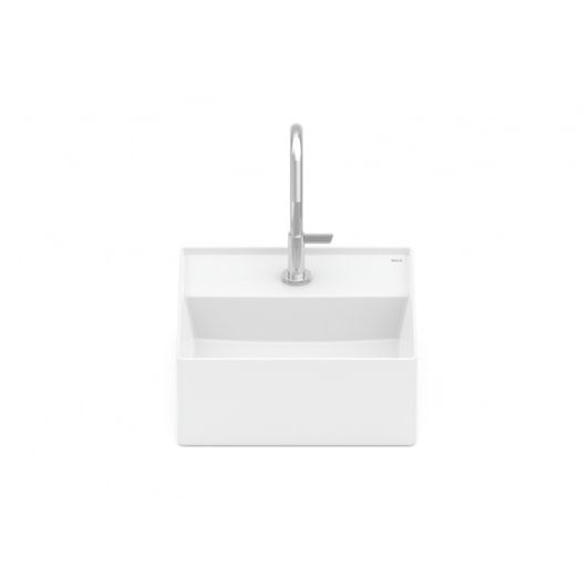 Cuba de Apoio Quadrada Com Mesa Terra T7 Blanco Mate Roca 30x30cm - Imagem principal - 5e354b8f-87c5-45a5-977a-64a4c2bfd7f7