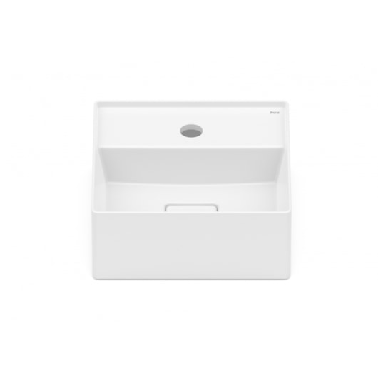 Cuba de Apoio Quadrada Com Mesa Terra T7 Branco Matte Roca 30x30cm - Imagem principal - fa1eadcd-44e0-4e0b-8ee2-3facb5199512