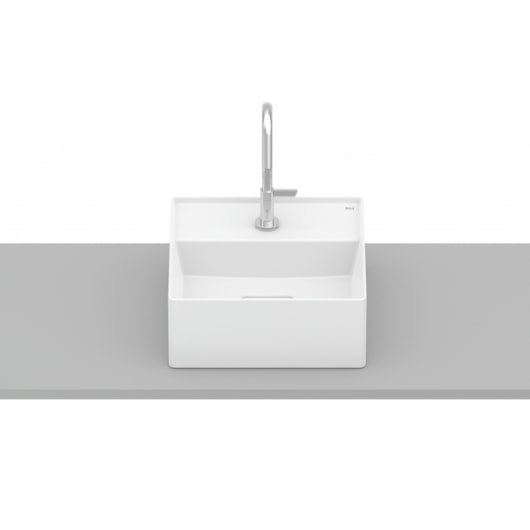 Cuba de Apoio Quadrada Com Mesa Terra T7 Branco Matte Roca 30x30cm - Imagem principal - 1452f0ab-f021-4b9a-9b92-f9e8bbabd14a