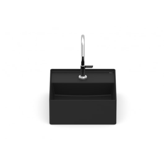 Cuba de Apoio Quadrada Com Mesa Terra T7 Matte Black Roca 30x30cm - Imagem principal - 8bc0efa5-4f9a-4928-98c0-79b6898ea51a