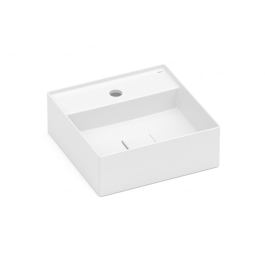 Cuba de Apoio Quadrada Com Mesa Terra T8 Branco Matte Roca 35x35cm - Imagem principal - 610970d7-fbef-4646-a2e8-50691300db1b