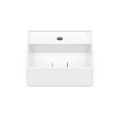 Cuba de Apoio Quadrada Com Mesa Terra T8 Branco Roca 35x35cm