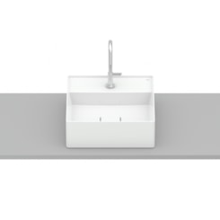 Cuba de Apoio Quadrada Com Mesa Terra T8 Branco Roca 35x35cm