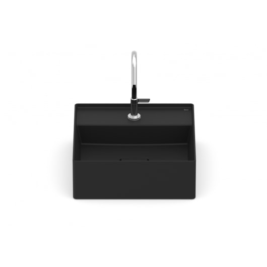 Cuba de Apoio Quadrada Com Mesa Terra T8 Matte Black Roca 35x35cm - Imagem principal - dfc20439-2c11-44df-a78d-4a2d7d938ac0