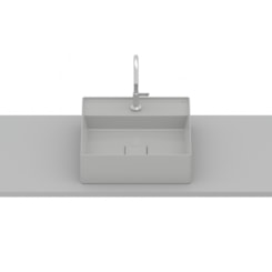 Cuba de Apoio Quadrada Com Mesa Terra T9 Stone Roca 40x40cm