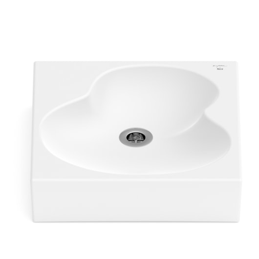 Cuba De Apoio Quadrada Ruy Ohtake 41X41cm Branco Matte Roca - Imagem principal - 282be555-ab37-416c-934b-2d329e185381
