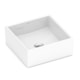 Cuba De Apoio Quadrada Sem Mesa Basic Branco Celite 35x35cm - 62a017ca-8022-4c38-8eba-b2ac99b5c6c1