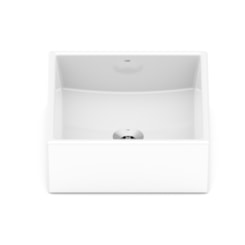 Cuba De Apoio Quadrada Sem Mesa Basic Branco Celite 35x35cm