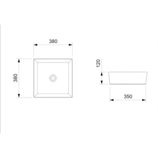Cuba de Apoio Quadrada Sem Mesa Design D2 38x38cm Matte Black Celite - Imagem principal - 3f90538e-2614-47a0-9c48-9d4246a3bf9f