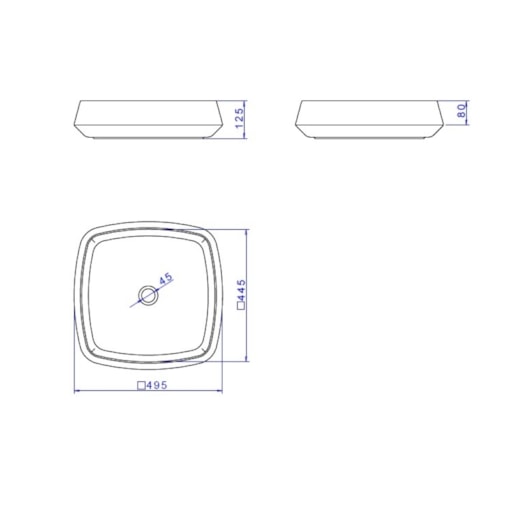 Cuba de Apoio Quadrada Sem Mesa Jader Almeida 49,5 cm Branco Deca - Imagem principal - 2666fcc4-e0d2-405c-b8b5-6c3373a79e5d