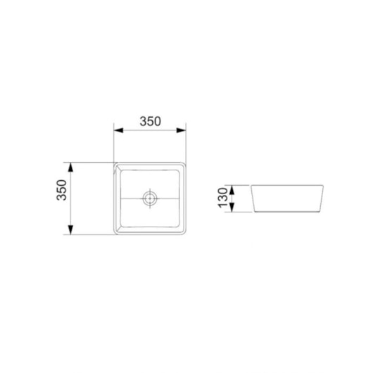 Cuba de Apoio Quadrada Sem Mesa Optica CQ35 35x35cm Branco Roca - Imagem principal - 4d71208f-be4d-474d-bdbe-2c9d8c8d62a4