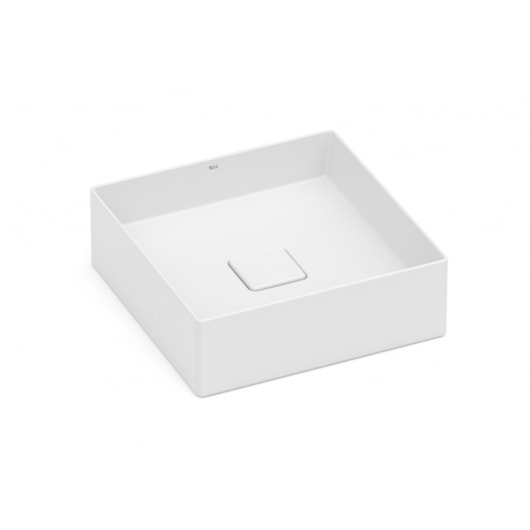 Cuba de Apoio Quadrada Sem Mesa Terra T4 Branco Matte Roca 35x35cm - Imagem principal - 6d0bf11a-096f-4519-8a3d-1496cc99c279