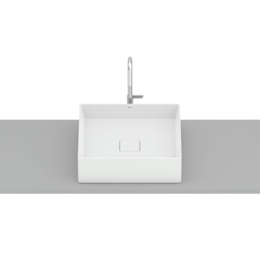 Cuba de Apoio Quadrada Sem Mesa Terra T5 Branco Matte Roca 40x40cm - Imagem principal - 8be46f61-10aa-4de7-99f7-82b49332f5d6