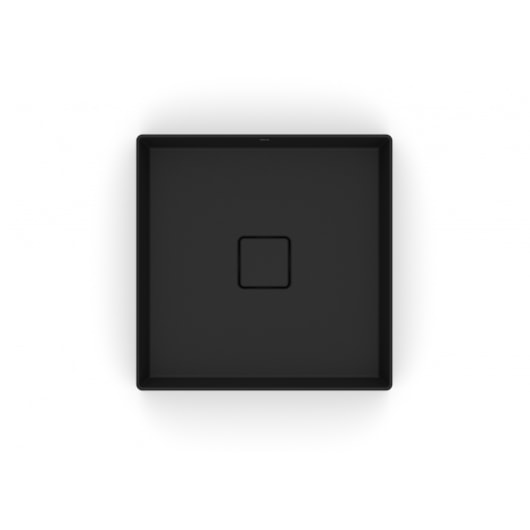 Cuba de Apoio Quadrada Sem Mesa Terra T5 Matte Black Roca 40x40cm - Imagem principal - 75e45209-531e-426e-8eb7-dcfc7d12900b