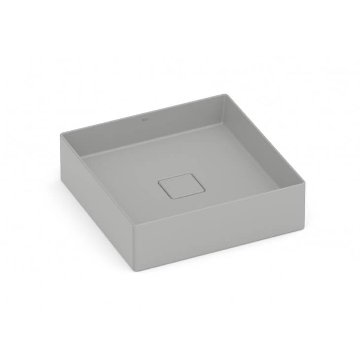 Cuba de Apoio Quadrada Sem Mesa Terra T5 Stone Roca 40x40cm