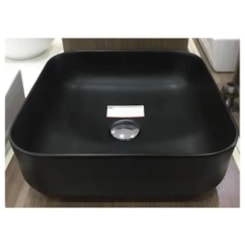 Cuba De Apoio Quadrada Sottile Preto Fosco Japi