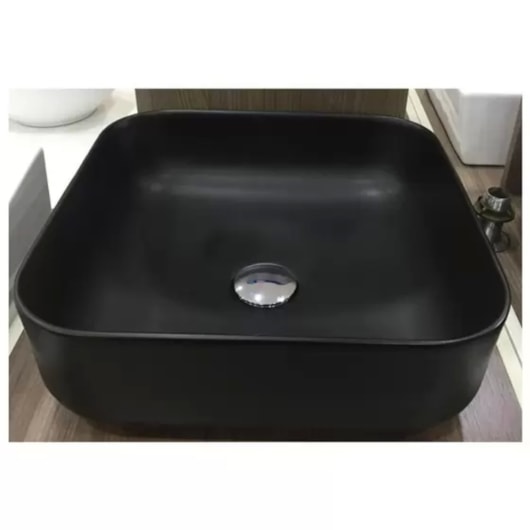 Cuba De Apoio Quadrada Sottile Preto Fosco Japi - Imagem principal - 47d1ec4a-a788-464c-999e-7a902d0822bb