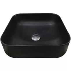 Cuba De Apoio Quadrada Sottile Preto Fosco Japi