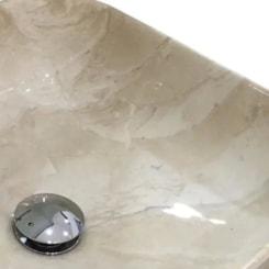 Cuba De Apoio Quadrada Sottile Travertino Japi