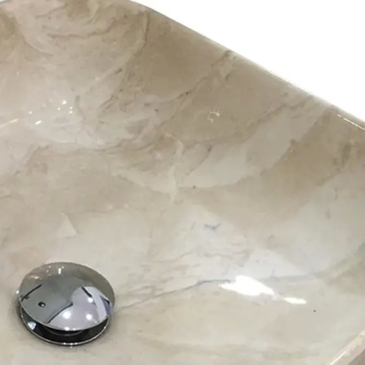 Cuba De Apoio Quadrada Sottile Travertino Japi