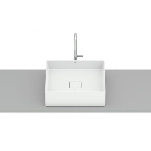 Cuba De Apoio Quadrada Terra T5 Branco Roca 40x40cm - Imagem principal - e3de0ce5-5990-4ebb-bea0-521a1eba83d2