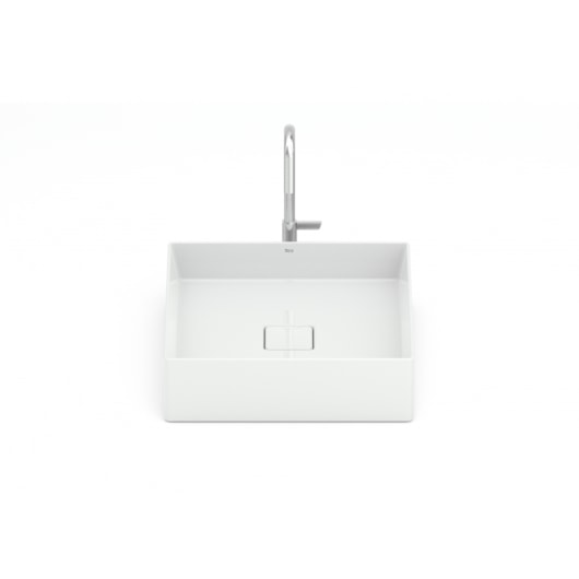 Cuba De Apoio Quadrada Terra T5 Branco Roca 40x40cm - Imagem principal - 5618eabc-3343-474e-8c65-c08a25f77211