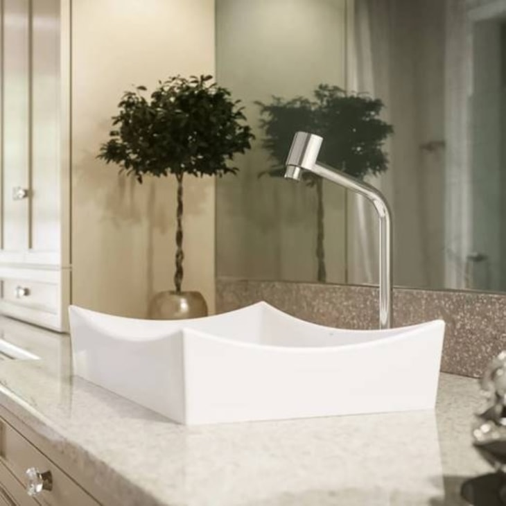 Cuba De Apoio Ravena Branca Japi 34,5x34,5x15,5cm