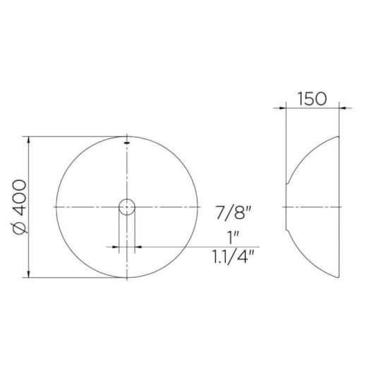 Cuba De Apoio Redonda 40x14cm Branco Docol - Imagem principal - 098e3ade-0b1f-4086-a2c4-435421cded50