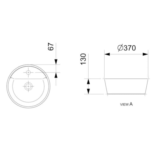 Cuba de Apoio Redonda Com Mesa Optica CR37 37cm Matte Black Roca - Imagem principal - 315bd78d-14a7-4617-b400-54fc63c2dbb6