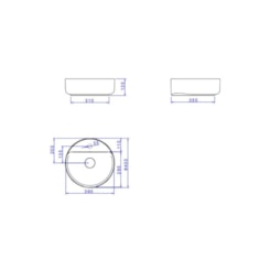 Cuba De Apoio Redonda Com Mesa Slim Marrom Fosco Deca 40 cm