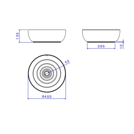 Cuba De Apoio Redonda Gota Branco Deca 40cm - Imagem principal - 97705fd5-45c9-4c2e-84e0-3ba83d0bb953