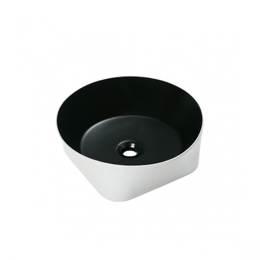 Cuba de Apoio Redonda Interno Preto E Externo Branco Lexxa 40x14cm - Imagem principal - 309540e9-12c3-49d3-8663-773fe2ba4353