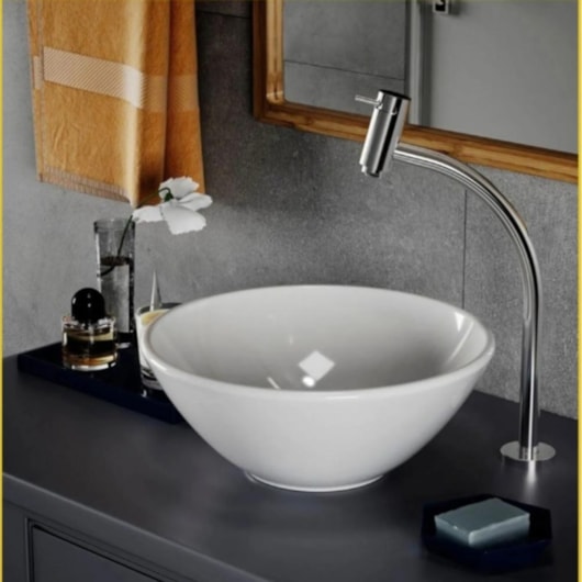 Cuba de Apoio Redonda Loft R1 Branco 35cm Incepa - Imagem principal - 623f8e61-1fe9-451c-b452-fbdd1cc8259a