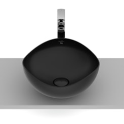 Cuba De Apoio Redonda Ruy Ohtake Matte Black Roca 37,5cm