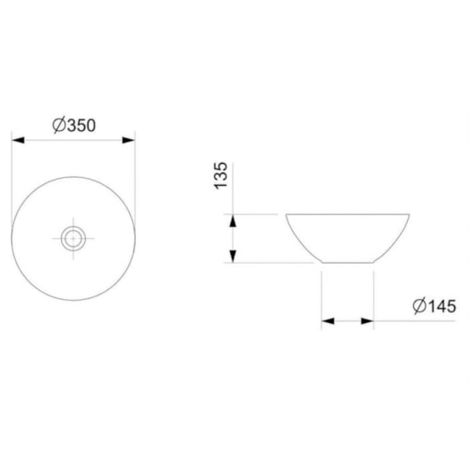 Cuba De Apoio Redonda Sem Mesa Platinum P1 35cm Matte Black Incepa - Imagem principal - 3d70bf61-6403-4c5a-9db0-dabf6569a813