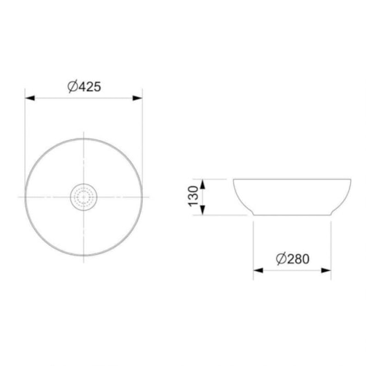 Cuba de Apoio Redonda Sem Mesa Platinum P3 42,5cm Branco Brilho Incepa - Imagem principal - 36220bc3-b180-44ca-9e60-840e88227f21