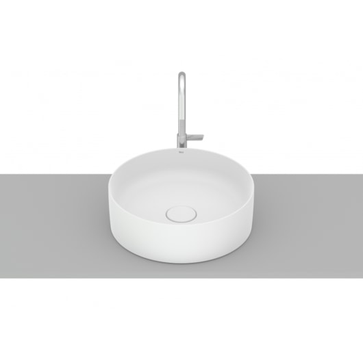 Cuba de Apoio Redonda Sem Mesa Terra T2 Branco Matte Roca 39cm - Imagem principal - b2ce8f5f-bf42-4036-9eb5-51b8fc0d720e