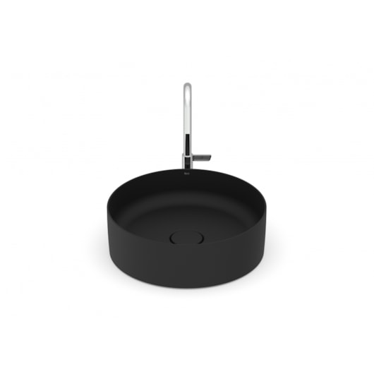 Cuba de Apoio Redonda Sem Mesa Terra T2 Matte Black Roca 39cm - Imagem principal - 99c86204-9e4e-435f-98b6-f2846306bc5a