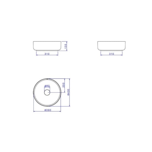 Cuba De Apoio Redonda Slim Marrom Fosco Deca 40cm - Imagem principal - 5e400fd4-823a-4a80-98a7-f239ffda155c