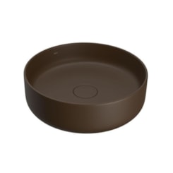 Cuba De Apoio Redonda Slim Marrom Fosco Deca 40cm