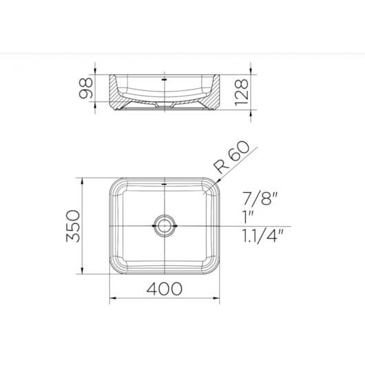 Cuba De Apoio Retangular Branco Docol 40x35x12,8cm - Imagem principal - 00f75f9a-0a41-49a7-99c7-de44a249bd76