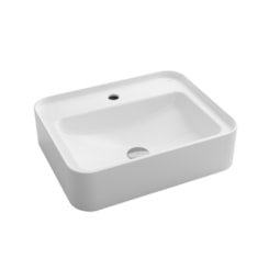 Cuba De Apoio Retangular Com Mesa Branco Frame 50x40x14cm Docol