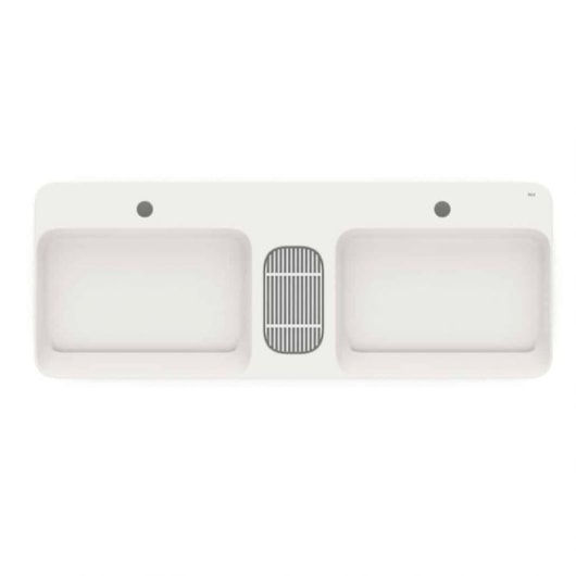 Cuba de Apoio Retangular com Mesa e Válvula Oculta 7/8 Infinity 110x42cm Beige Roca - Imagem principal - d91e319d-d715-4352-b1d4-2bd127475d73