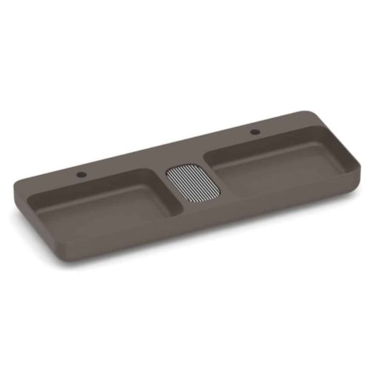 Cuba de Apoio Retangular com Mesa e Válvula Oculta 7/8 Infinity 110x42cm Café Roca - Imagem principal - 2b06f7c8-5f01-419f-b929-5409d33878b7