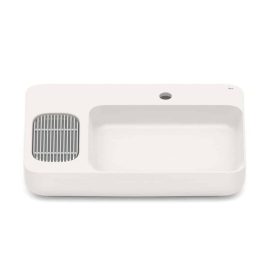 Cuba de Apoio Retangular com Mesa e Válvula Oculta 7/8 Infinity 60x42cm Beige Roca - Imagem principal - 5c6e1ae5-232f-4b75-b1ea-644caf7dcd79