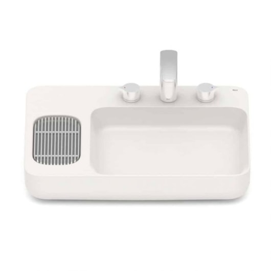 Cuba de Apoio Retangular com Mesa e Válvula Oculta 7/8 Infinity 60x42cm Beige Roca - Imagem principal - bd6ee29e-0a59-40b9-8a47-af29b784a269