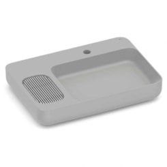 Cuba de Apoio Retangular com Mesa e Válvula Oculta 7/8 Infinity 60x42cm Stone Roca