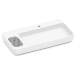 Cuba de Apoio Retangular com Mesa e Válvula Oculta 7/8 Infinity 80x42cm Branco Matte Roca