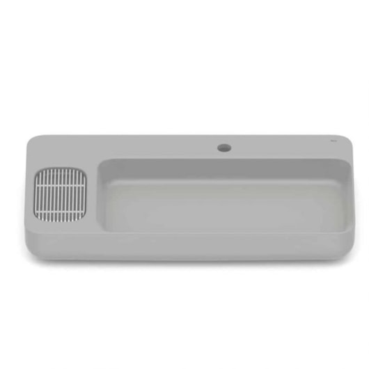 Cuba de Apoio Retangular com Mesa e Válvula Oculta 7/8 Infinity 80x42cm Stone Roca - Imagem principal - fe1868c5-e9a9-4e29-ba0c-91f9b6c90bce